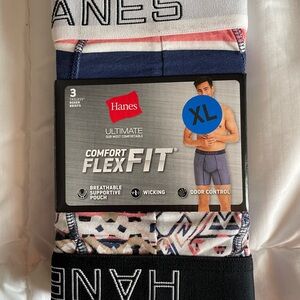 Hanes Navy Blue Boxer Briefs Flex Fit